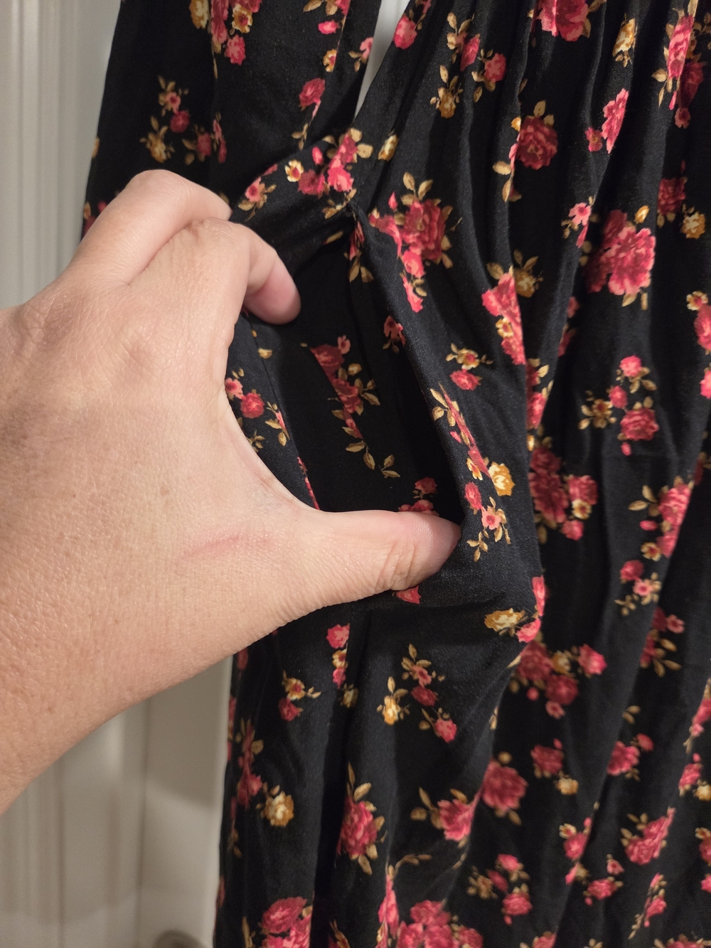 Old Navy Floral Smocked Square Neck Long Sleeve Mini Dress Medium - Picture 4 of 8